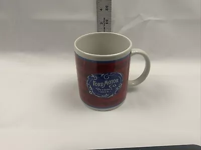 Vintage FORD Motor Company Coffee Cup Mug  With BLUE Ford Logo Detroit MI • $0.99