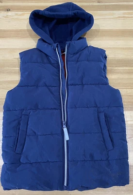 £6 • Buy Blue Zoo Gilet Blue Zip Up Hooded