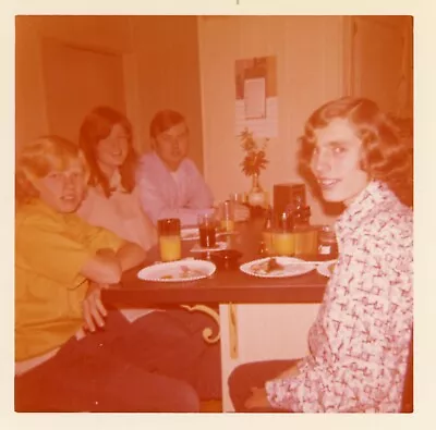 Vintage Photo Boys Teenages Sitting In Kitchen Long Hair Groovy Shirt 1970s • $9