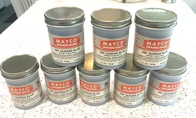 8 Vintage Mayco Ceramic Glazes Queens Blue • $29.99
