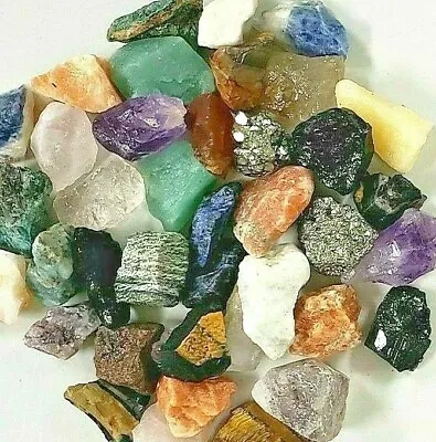 1/4 Lb Rough Rock Crafters Collection Mix Gems Crystals Natural Mineral Specimen • $10.99