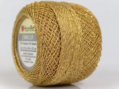 Gold Silver Metallic Braid Thread #17352 YarnArt Camellia Cross Stitch 20gr • $2.59