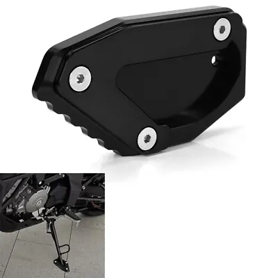 $13.12 • Buy Side Stand Enlarger Foot Plate Pad Fit For Suzuki V-Strom 650/XT650 14-21 Black
