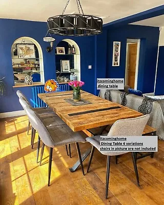 £346.49 • Buy Itzcominghome Dining Table Solid Wood Industrial Kitchen Furniture345 Handmade