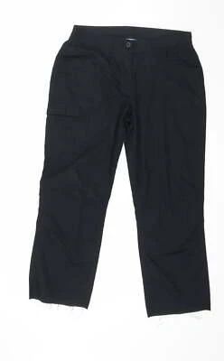 £8 • Buy Peter Storm Womens Black Polyester Cropped Trousers Size 10 L26 In Regular Butto