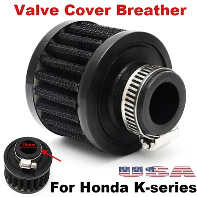 $12.99 • Buy Valve Cover Breather Filter For K20 K24 Acura Integra RSX Civic CRX K-SERIES US