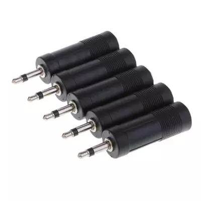 3.5mm 1/8''Male Plug Mono To 6.35mm 1/4''Female Jack Audio Converter 5Pcs/set • £3.90