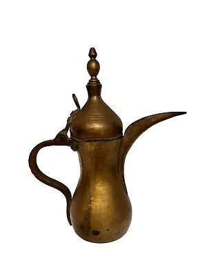 Large Antique 10  Vintage Islamic Bedouin Copper Dallah Coffee Pot • $48