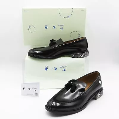 £260 • Buy OFF-White Mens Loafers Tassel Slip On Leather Black Formal Shoes UK 10 EU 44