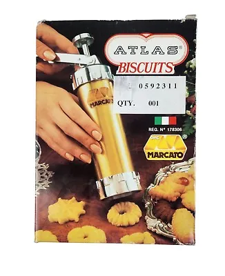 Marcato Atlas Biscuits Cookie Press Italy Complete 20 Discs 4 Tips Manual W/ Box • $23.87