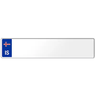 Iceland Flag Euro European License Plate Number Plate Custom Embossed Alu • $50