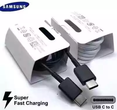 Genuine Samsung Galaxy Type C To C Note S21 Ultra Super Fast USB C Charger Cable • £2.39