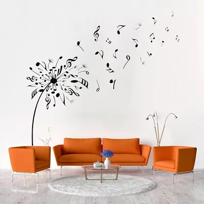 Wall Vinyl Sticker Decal Mural Design Beautiful Flower Music Note Decoration New • $8.61