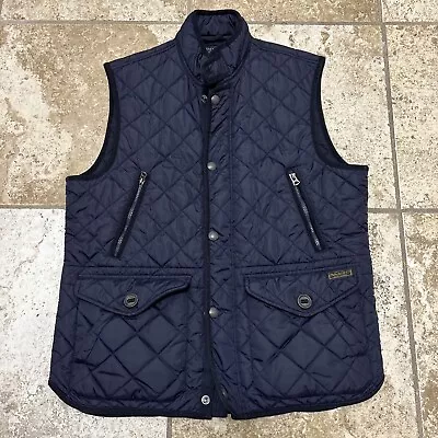 Polo Ralph Lauren Vest Mens Large Navy Blue Iconic Quilted Jacket Hunting Gents • $31