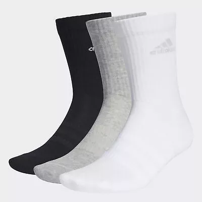 $10.50 • Buy Adidas AU Unisex Cushioned Crew Socks 3 Pairs