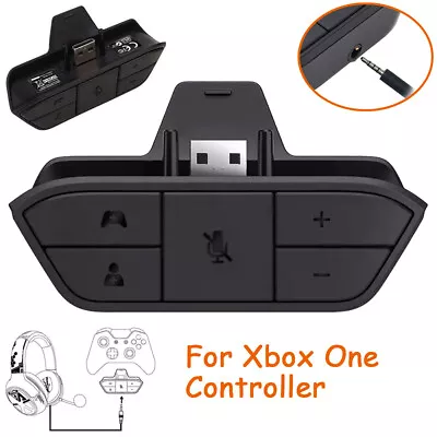 Controller Headset Adapter Audio Mic Headphone Converter For Xbox One Controller • $27.16
