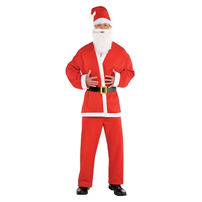 £13.99 • Buy Adults Santa Claus Suit Fancy Dress Budget Costume Father Christmas Outfit Mens