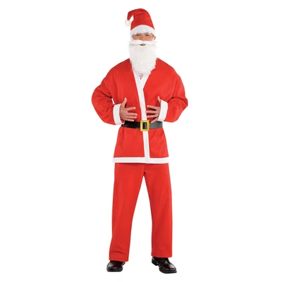 £13.99 • Buy Adults Santa Claus Suit Fancy Dress Budget Costume Father Christmas Outfit Mens