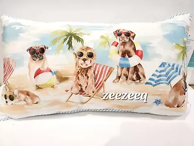 Martha Stewart Coastal Beach Dog Outdoor/Indoor Pillow Home Decor 14 X24  • $44.99