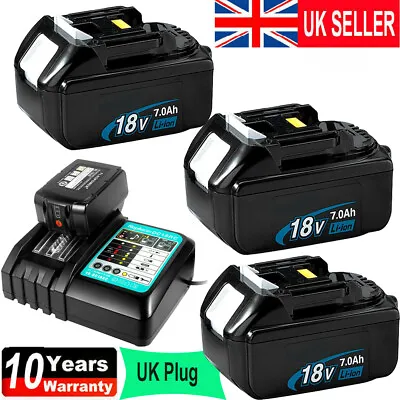 3X 6AH 9AH Battery /Charger For Makita BL1860B BL1850 18V Lithium Ion LXT BL1830 • £37.89