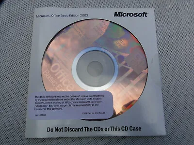  Microsoft Office Basic Edition 2003 (Version 2003) P/N: X09 49597) With Key • $19.99