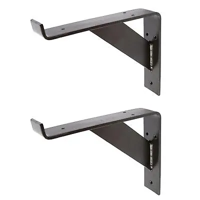 2x Gallows Style Scaffold Board Shelf Bracket Antique Wall Brackets D240mm • £29