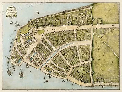 1660s “New York City - Castello Plan” Vintage Style Lower Manhattan Map - 18x24 • $12.95