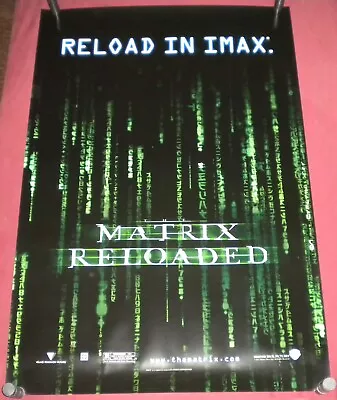 The Matrix Reloaded IMAX Movie Poster 27x40 D/S  Lawrence Fishburne Keanu Reeves • $14.99