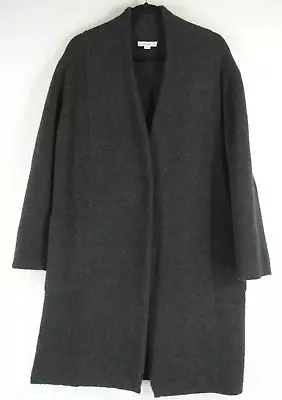 NEW VINCE Merino Wool Blend V-neck Cardigan In Charcoal - Size S #S6214 • $229.99