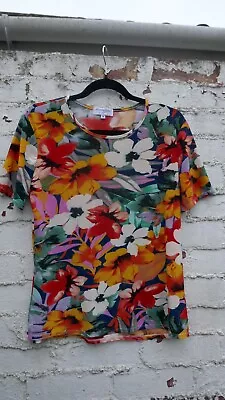 £20 • Buy Abbey Bay Vintage 1980s 1990s Floral Flower T-Shirt UK M 10/12