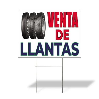 Venta De Llantas #1 Outdoor Lawn Decoration Corrugated Plastic Yard Sign • $39.99