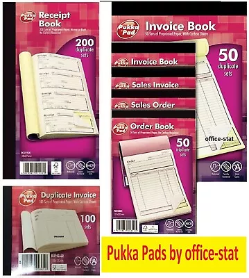 Pukka Pad Invoice Duplicate Triplicate Books Sales Invoice Sales Order Receipt • £4.95