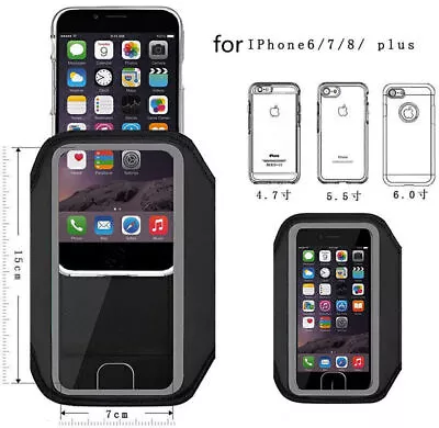 Sports Waterproof Arm Band Touchscreen Phone Cover For IPhone 6/7/8plus/11/12 • $14.20