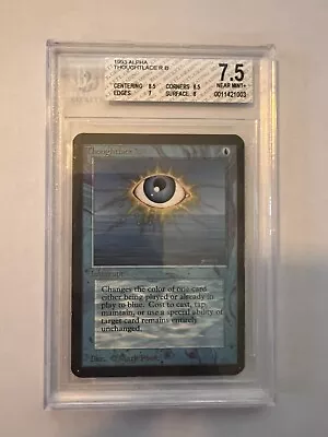 Alpha Thoughtlace BGS 7.5 NM + Magic The Gathering MTG WOTC Rare W/ 2 8.5s • $137.50