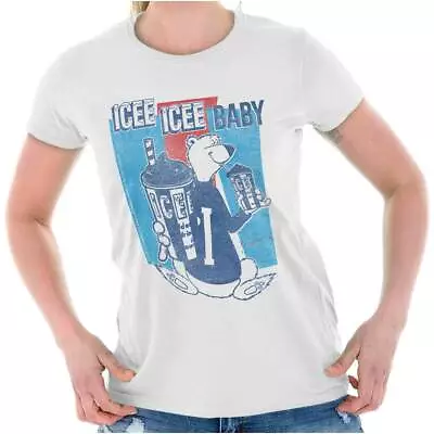 Vanilla Icee Baby Polar Bear Vintage Logo Womens Short Sleeve Ladies T Shirt • $21.99