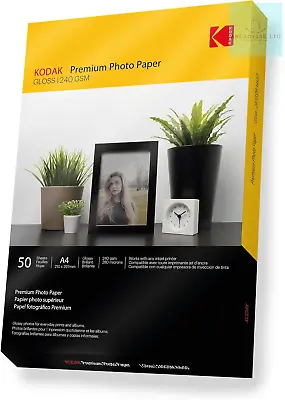 Kodak Glossy Photo Paper A4 Size 240gsm | Premium High Gloss Photo Paper For A4 • £14.19