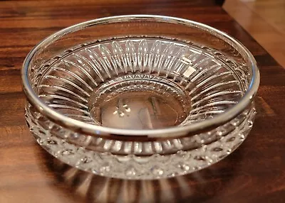 Gorham Full Lead Crystal Side Dish Bowl Vintage Modern Silverplate Trim • $15.95