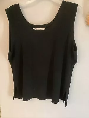 Exclusively Misook Black Knit Sleeveless Tank Top Womens XL • $27.20