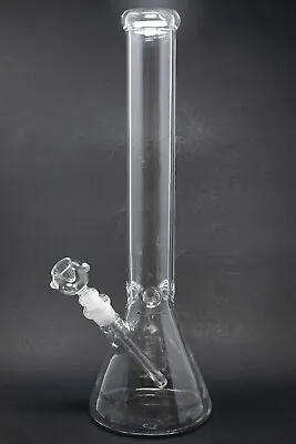 $64.99 • Buy Hookah Water Pipe Heavy Thick Glass 16  Tobacco Beaker Base Bong W/ ICE Catcher 