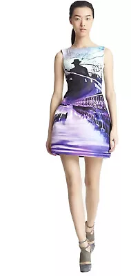 $495 • Buy Mary Katrantzou • Sleeveless Art Noir Print Shadow Dress Sz. US 10 WOW!!!!