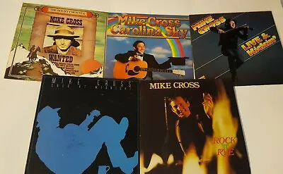 Lot Of 5 Mike Cross LPs (Carolina Sky/Rock N Rye/Solo At Midnight/Live) Signed • $35