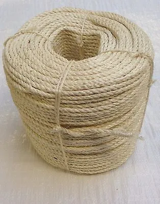 £25 • Buy 10mm Natural Sisal Decking Rope, Cat Scratching Post, Cats, Garden, Pets, Toys