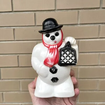 Vintage Paramount By Raylite Snowman Hard Plastic Christmas Lantern Light • $58