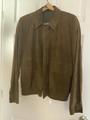 Bruno Magli Men's Brown Suede Blazer Jacket Sz 38 • $175