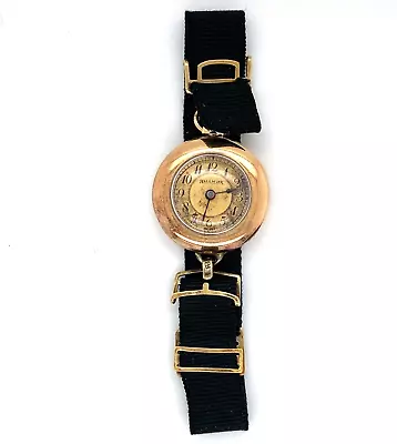 Vintage 14k Yellow Gold Hallmark Watch With Elastic Strap • $350