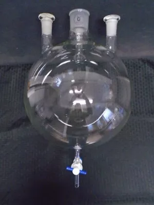 Q-GLASS 20000mL 4-Neck Round Bottom Distilling Flask 55/50 29/42 9mm PTFE Stpck • $699.99