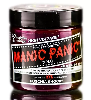 Manic Panic HIGH VOLTAGE Semi-Permanent Vegan Hair Dye 4oz (13 Fuschia Shock) • $11.99