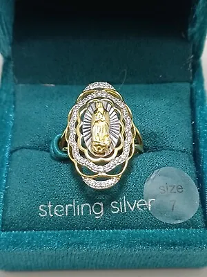 Moricci 925 Silver  Mother Mary Womens Ring Size 6.75 Virgen De Guadalupe • $42.99