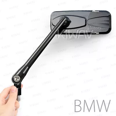 Magazi Motorcycle Mirrors Aluminum Modern Black Fits BMW M10 X 1.5 Adapters ε • $135.50