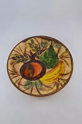 9.25  Incised Hand Painted Artisanal Mexican Redware Clay Side Salad Decor Plate • $14.99